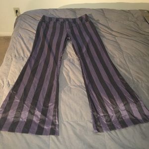 Purple Striped Bell bottoms